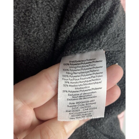 Calvin Klein Aerial Longline Hooded Jacket Girls Size 4T Silver Pink - Picture 6 of 7